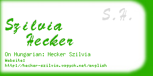 szilvia hecker business card